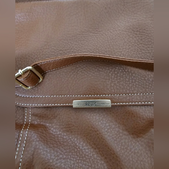 RELIC Pebbled Brown Leather Women's Crossbody, Shoulder Bag, Purse - Picture 10 of 10